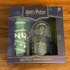 Harry Potter Slytherin Banner Flag Bundle - Green and Silver
